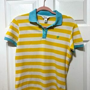 Lilly Pulitzer Top Sz S Yellow/White Stripped